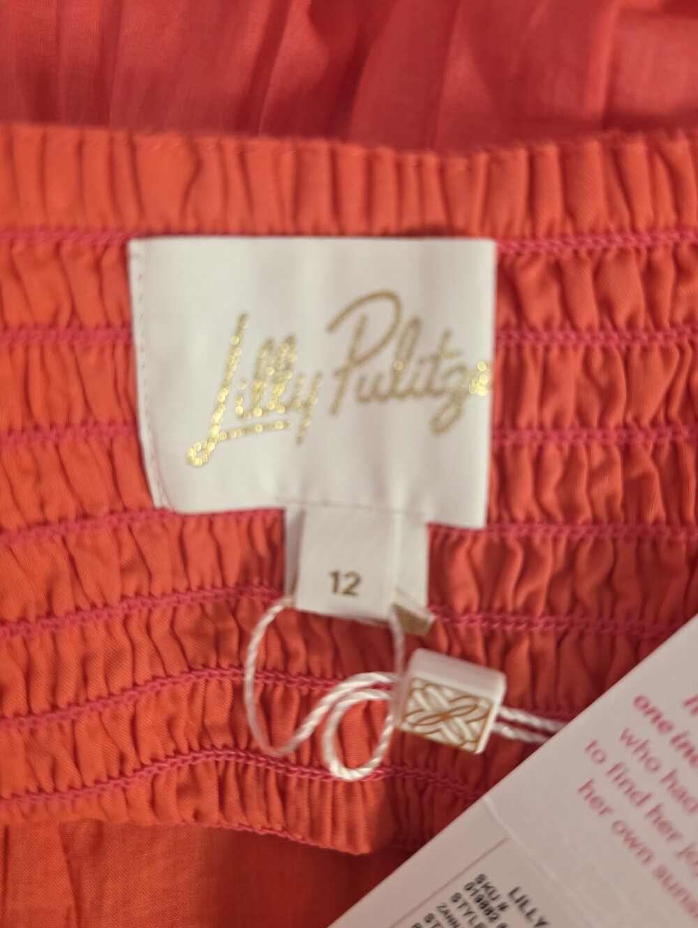 NWT Lilly Pulitzer Zanna Cotton Midi Dress Paradise Punch Size 12 - Picture 8 of 9